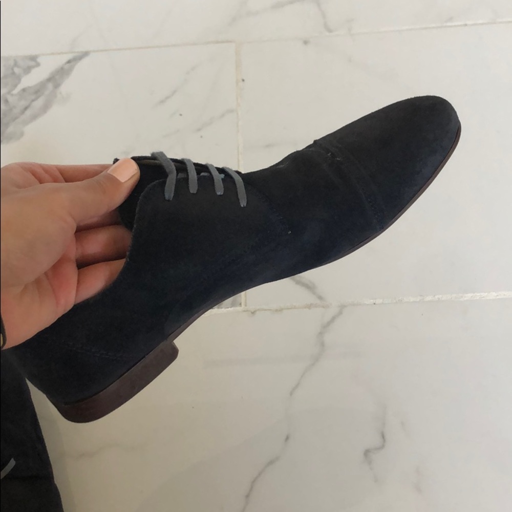 Zara suede men’s shoes navy